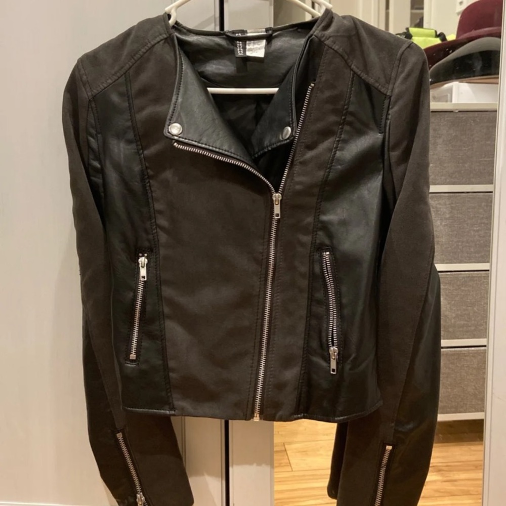 H&M (faux) leather and suede motorcycle jacket